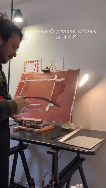 On teste des nouvelles vidéos, voici une peinture entière de À à Z, featuring mon chat à la fin :) 
#processart #paintinglive #painting