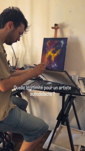 La légitimite c’est un gros sujet pour tout artistes, et j’ai encore plus pour les artistes autodidactes j’ai l’impression. Je suis moi même autodidacte, j’ai pris aucun cours d’art de ma vie, j’étais même nul en dessin au collège.
Et encore maintenant, j’ai grave du mal à trouver ma légitimité, en aillant pas fait les beaux arts ni rien j’ai peur de pas avoir les codes ou le savoir nécessaire.
Et ne pas se sentir légitime ça bride, on ose pas candidater à plein des choses, on ose pas parler de ce qu’on fait, bref ça aide pas la pratique loin de là.
C’est un travail de tout les jours pour se rappeler un truc évident : à partir du moment où on fait de l’art, on est artiste. Qu’on en vive où pas, qu’on le fasse à plein temps ou pas, qu’on est pris des cours où non. 
Après si je peux en vivre un jour ce serai cool !
À la prochaine 
Romain 

#artistepeintre #artabstrait_contemporain #autodidacte #artisteautodidacte