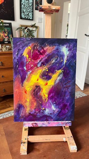 Nouveau tableau ✨ 
N’oubliez pas de liker et surtout de partager, ça aide de fou :) 
Merci pour votre soutien. 
#artabstrait_contemporain #artistepeintre #acryliquepainting #peintureabstraite