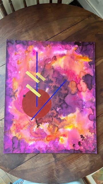Nouvelle ajout à ma série Chaos et Forme, avec cette œuvre sur papier et toile. 
Couleurs vives, formes géométriques, composition ambitieuse: tout y est ! 
#artabstrait_contemporain #peintureacrylique #peintureabstraite #artistepeintre #artabstrait
