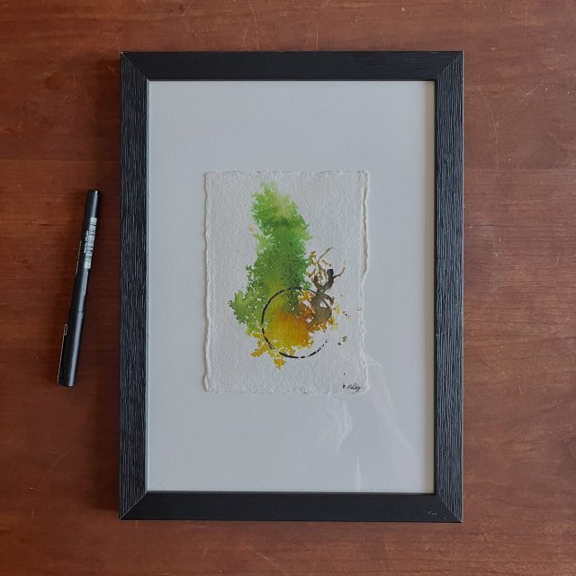 Fumée 
Format A6
Médiums mixtes sur toile 
2026